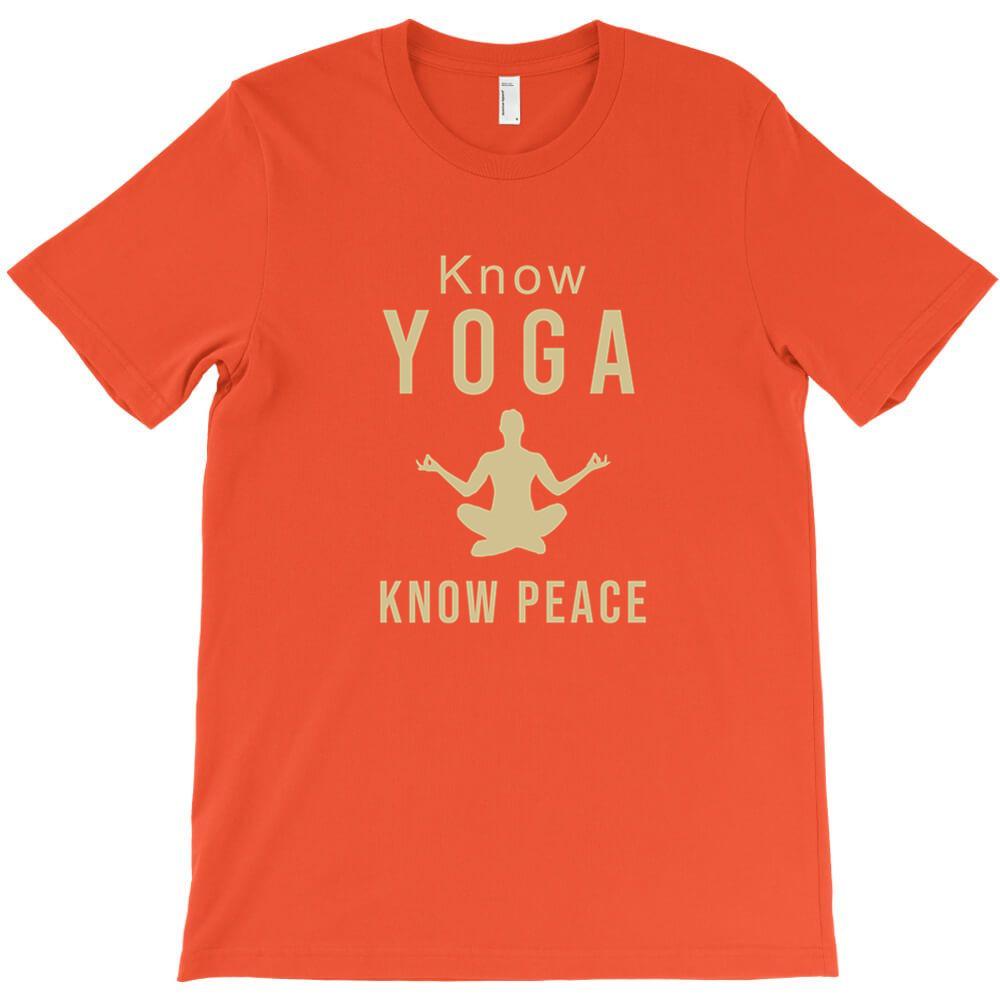 Know Yoga Know Peace T Shirt First Bunny Officer Mens Short Sleeve Shirt T Shirt