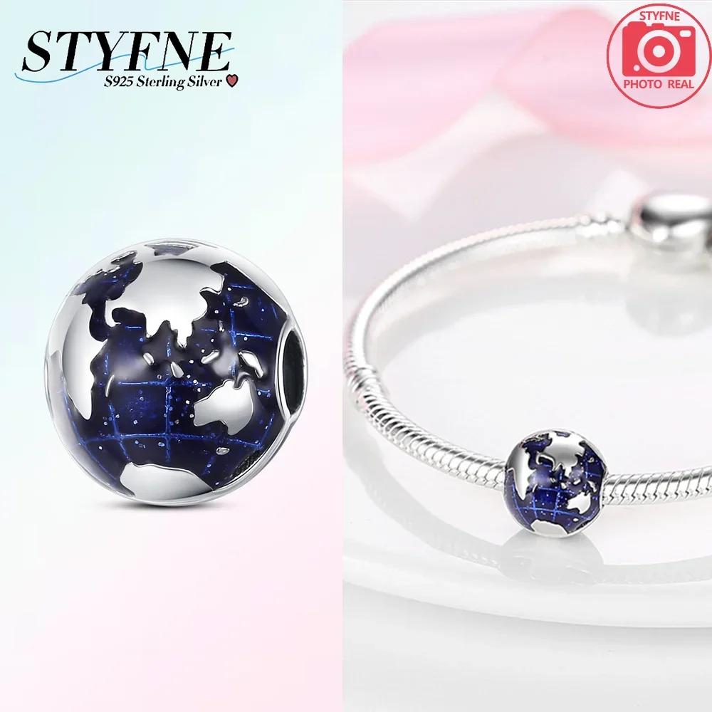 Copper Colored Zircon Paving Star Moon Clip Charms Spacer Beads For Women'S Original Bracelet Jewelry Gift