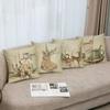 1/4pcs 18*18 Inch Pillow Covers Linen Winter Pillow Case Throw Pillow Covers  Living Room