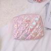 Wide Open Quilted Makeup Bag Large Capacity Zipper Handle Travel Toiletry Cosmetic Bag Ladies Makeup Storage Bags