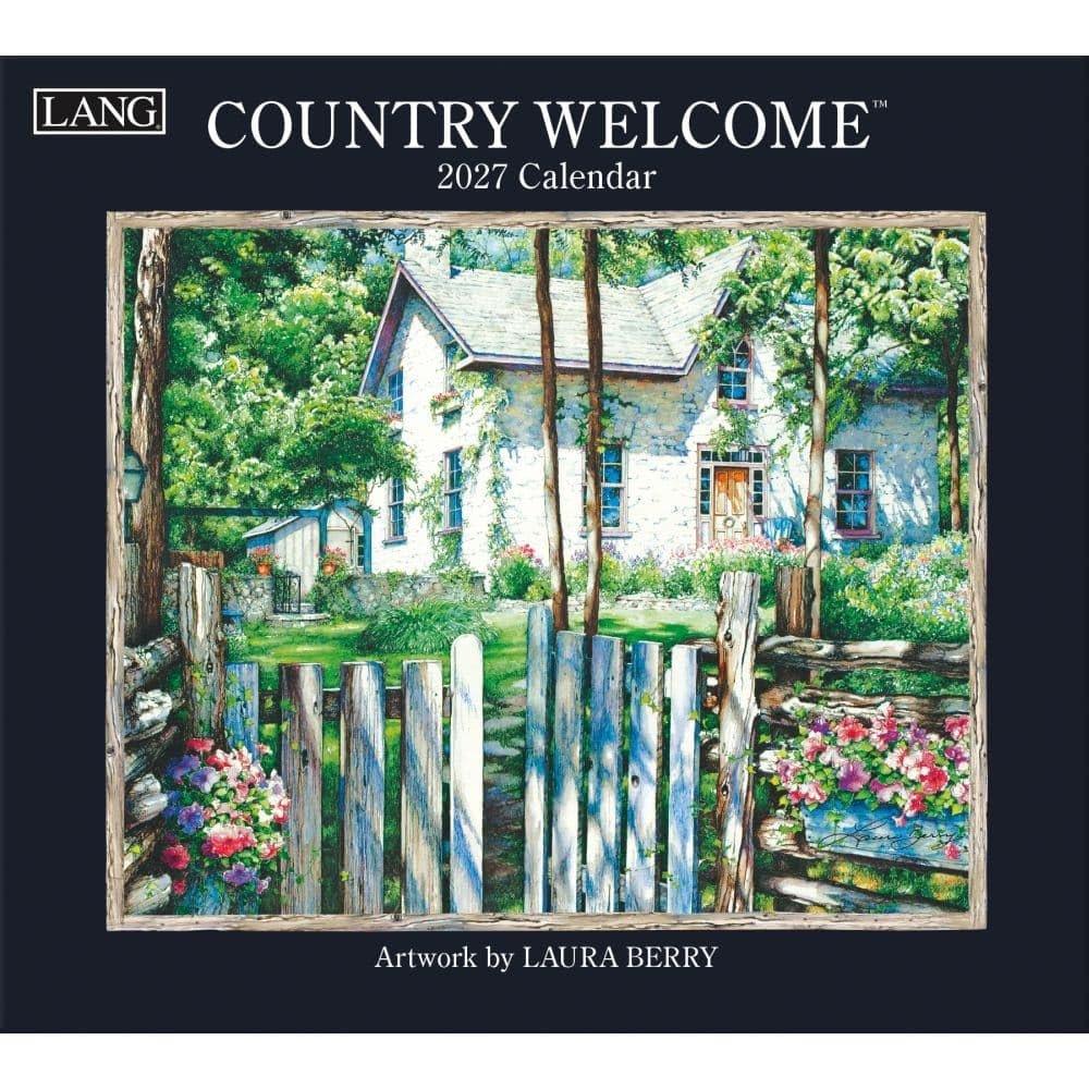 Lang Brands, LLC 2027 Country Welcome Wall Calendar US5027, 12-Month Hanging Calendar for Home and Office, Large Format 340x600mm