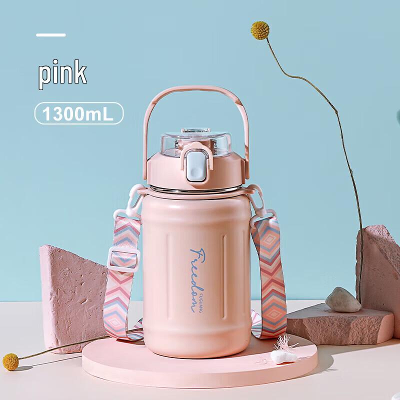 Fuguang Large Insulated Straw Water Bottle