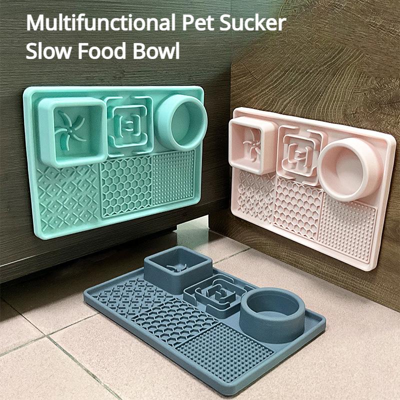 Tappetino Lick per Cani Ciotola a Alimentazione Lenta Silicone per Uso Alimentare Ventosa Tappetino Lick con Ventosa Animale Domestico Piatto a Alimentazione Lenta Articoli per Animali Domestici