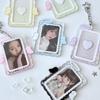 3 Inch Transparent Clear Photo Card Holder Cartoon Angel Wings Acrylic Photocard Holder Bag Pendant School Stationery Decoration