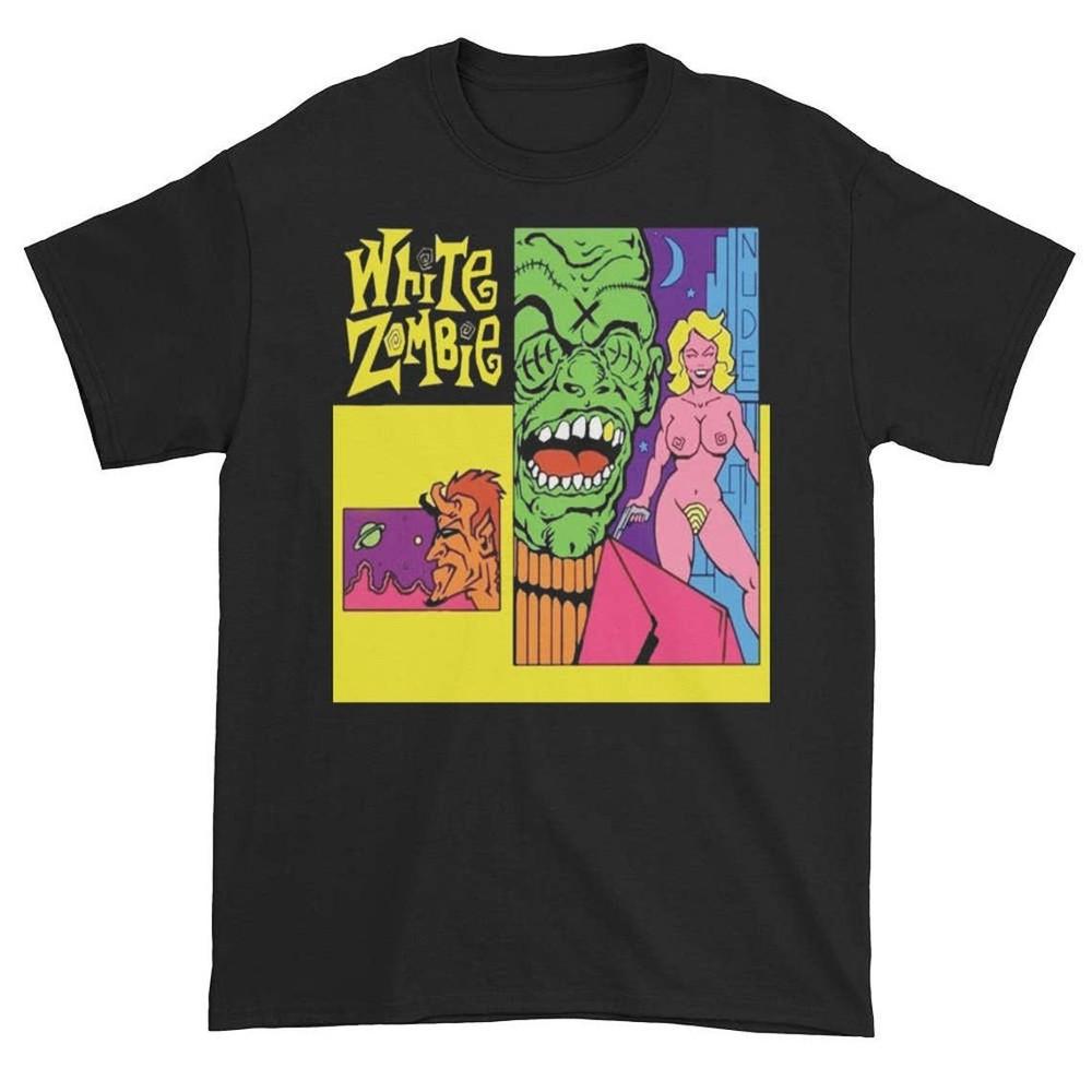 Thunderkiss White Zombie Rob Zombie Shirt Caricature Black For Fans S-4XL Unisex T-Shirt L