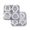 DIY Silicone Pendant Mold Epoxy Resin Cartoon Animal Quicksand Charm Oranment Mould Key Chain Pendant Decoration Making
