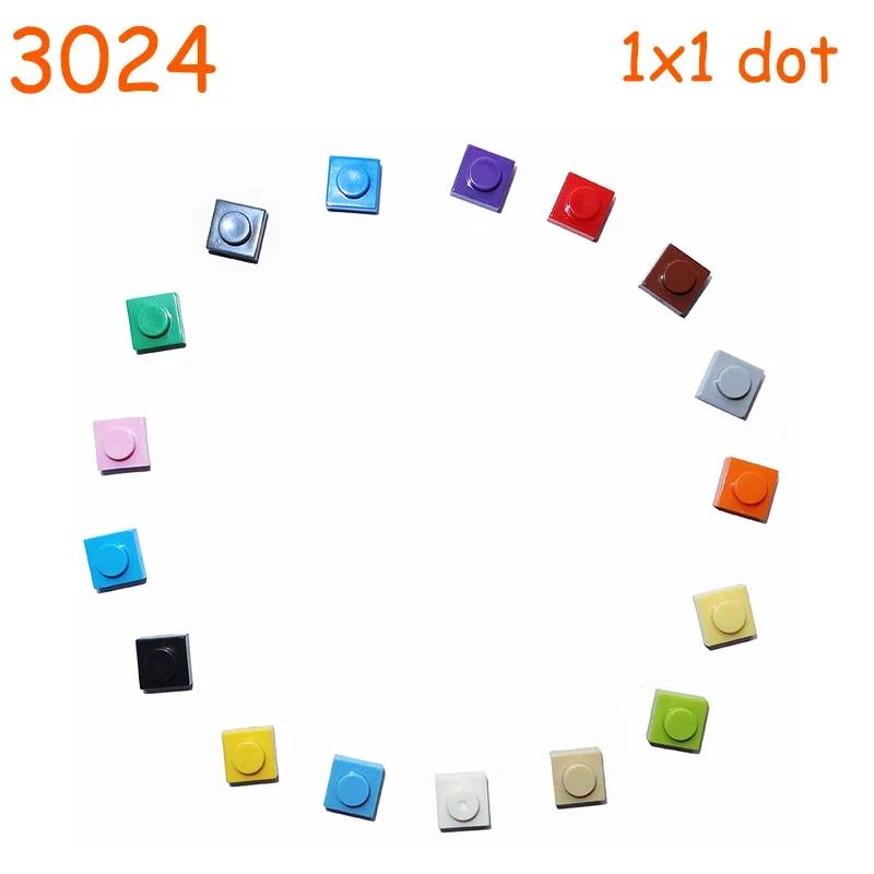 3024 1x1 Dot 1*1 Thin Plate MOC Assemble Particles DO IT YOURSELF 250/500PCS Construction Bricks Figures Blocks Learning Creativity Toy