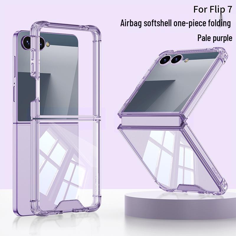 Samsung Z Flip7 Foldable Phone Case: Airbag Large Window, Creative Design, Cross-Border Compatibility