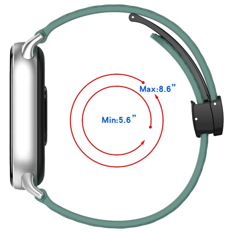 Folding Magnetic Strap for Miband 10/9/8 Silicone Sports Strap For Xiaomi Watch 8/9/10 NFC Smartwatch Replacement Bracelet