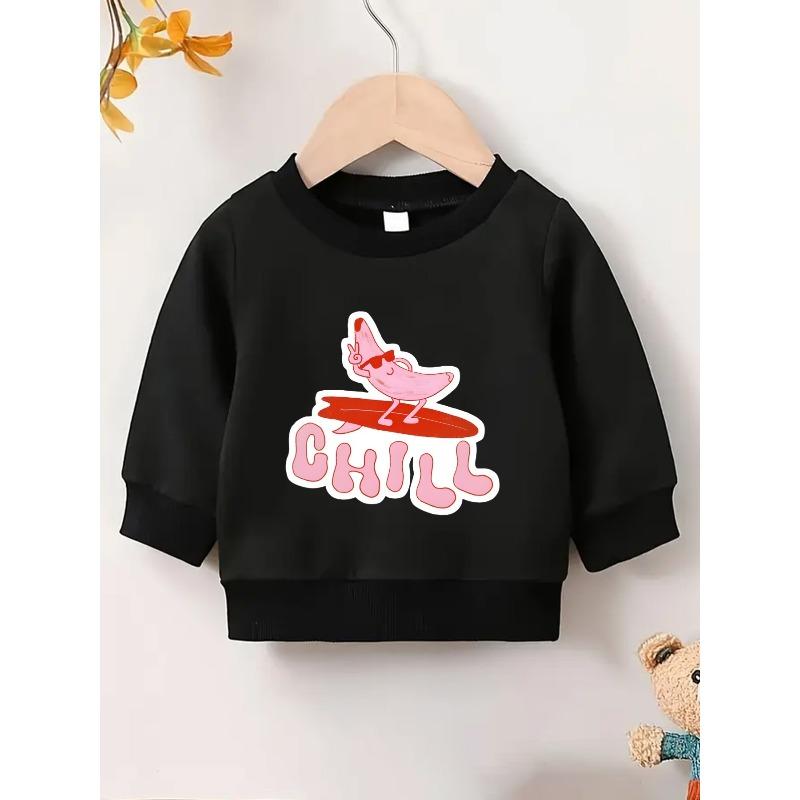 European sizes Cute Print Pattern 0-3 Years Old Kids Comfortable Spring Thin Round Neck Sweatshirt Suitable for Outdoor Wear
