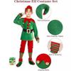 Kids Boys Santa Claus Xmas Green Elf Red Top Pants Hat Sets Children Christmas New Year Cosplay Costumes Performance Role Play Outfit