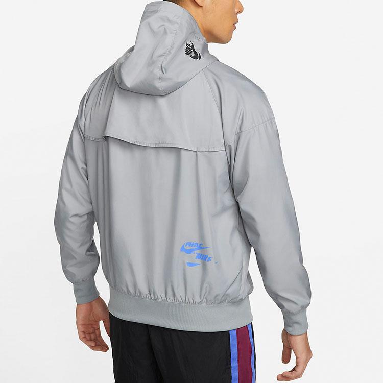 Nike Sport Essentials Woven Breathable Hooded Jacket Men Outerwear Grey DM6868-073