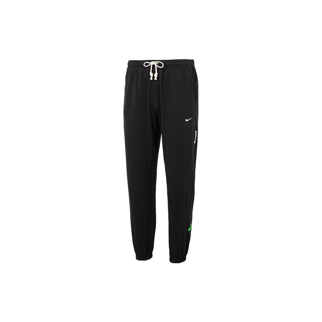 Nike Side Letter Print Running Fitness Training Casual Knit Sports Pants Men Bottoms Black FV4028-010