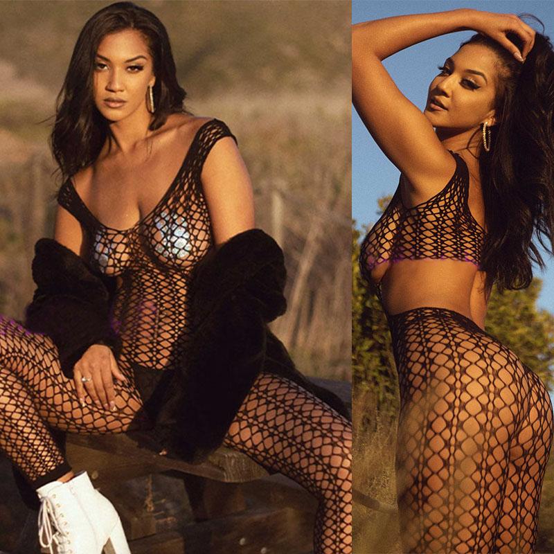 Fishnet Bodysuit Sexy Lingerie Women Full Bodystockings Lace Underwear Porn Crotchless Costume Erotic Stockings Fancy Sex Set