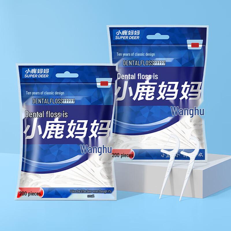 Little Deer Mom 200 Count Dental Floss Sticks