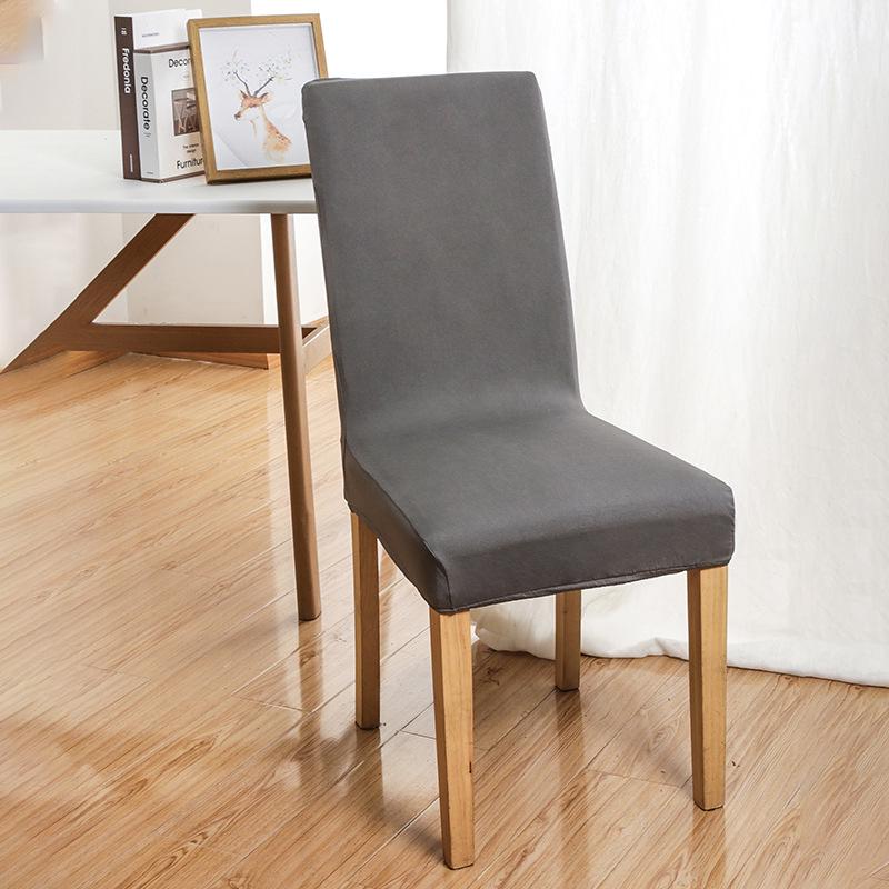 

Универсальный эластичный чехол для стула, однотонный, всесезонный, для обеденных стульев - европейский и американский стиль Backrest height 48-58cm Length 35-50 Width 35-45 серый