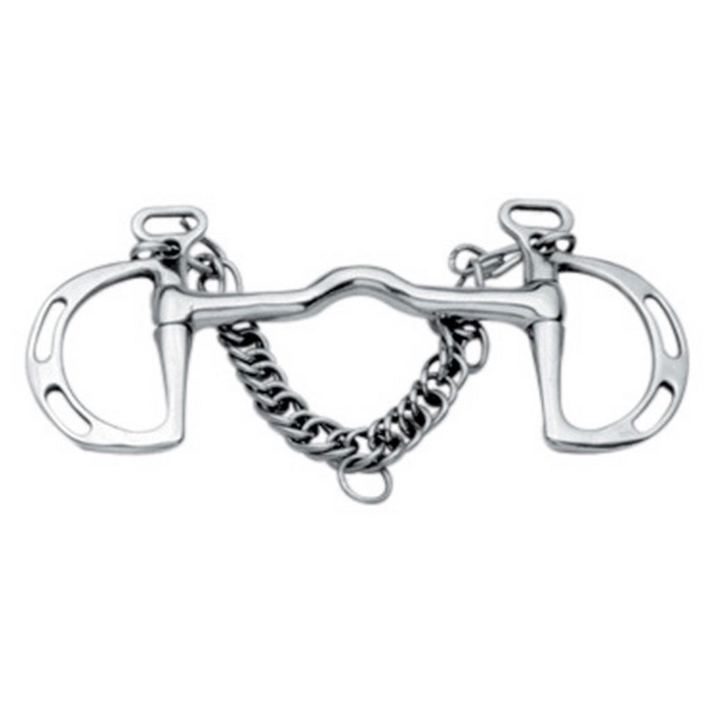 Korsteel Stainless Steel Cambridge Mouth Slotted Ring Kimblewick Bit