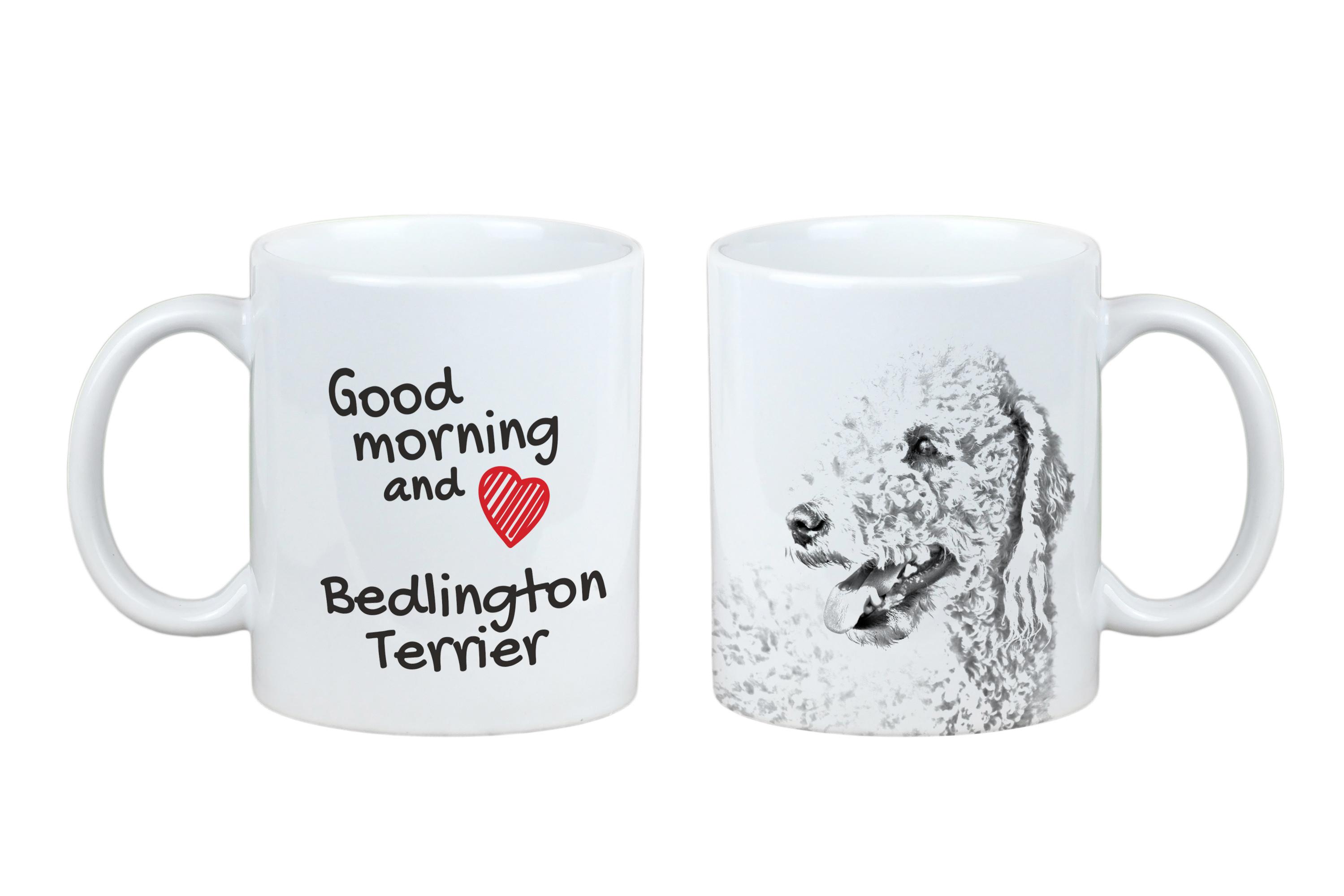 

Bedlington Terrier, Rothbury Terrier - cup with a dog, personalized cup with a print, a classic gift for everyone from the Art-Dog brand білий
