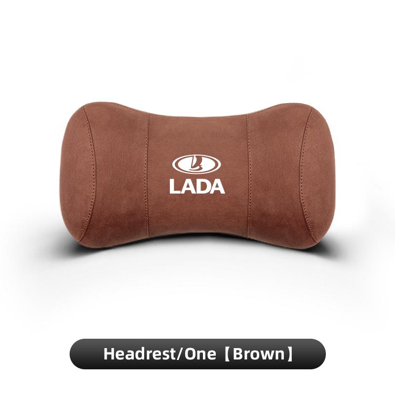 Suede Headrest Car Breathable Memory Foam Neck Pillow For Lada Niva 2107 Xray Vesta Priora Granta Kalina Samara Largus 2106 NN34