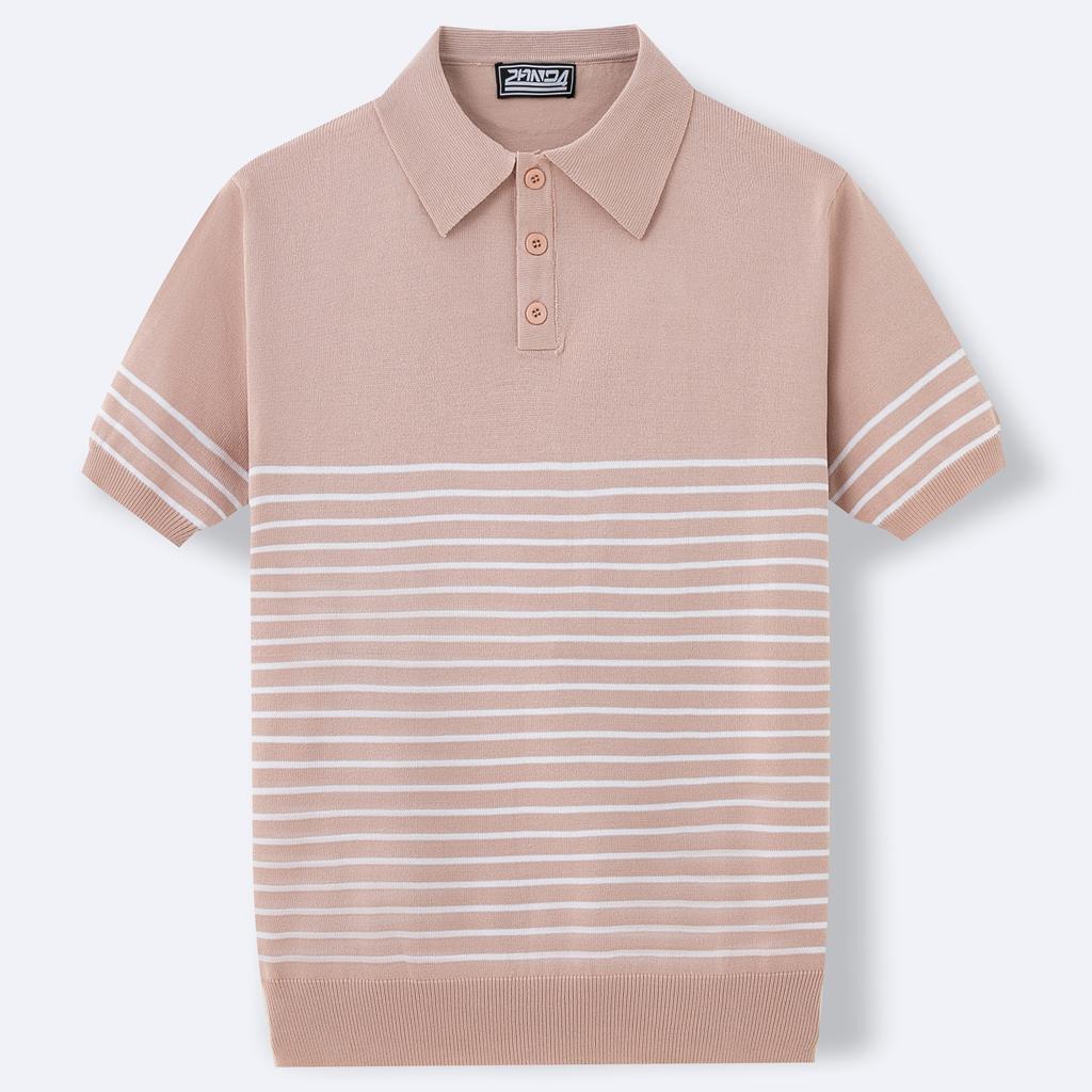 New Men'S Polo Shirt Made Of Pure Cotton With Dropped Shoulders High-Quality Loose Fit For Fitness Versatile For Daily Exercise Short Sleeved Casual