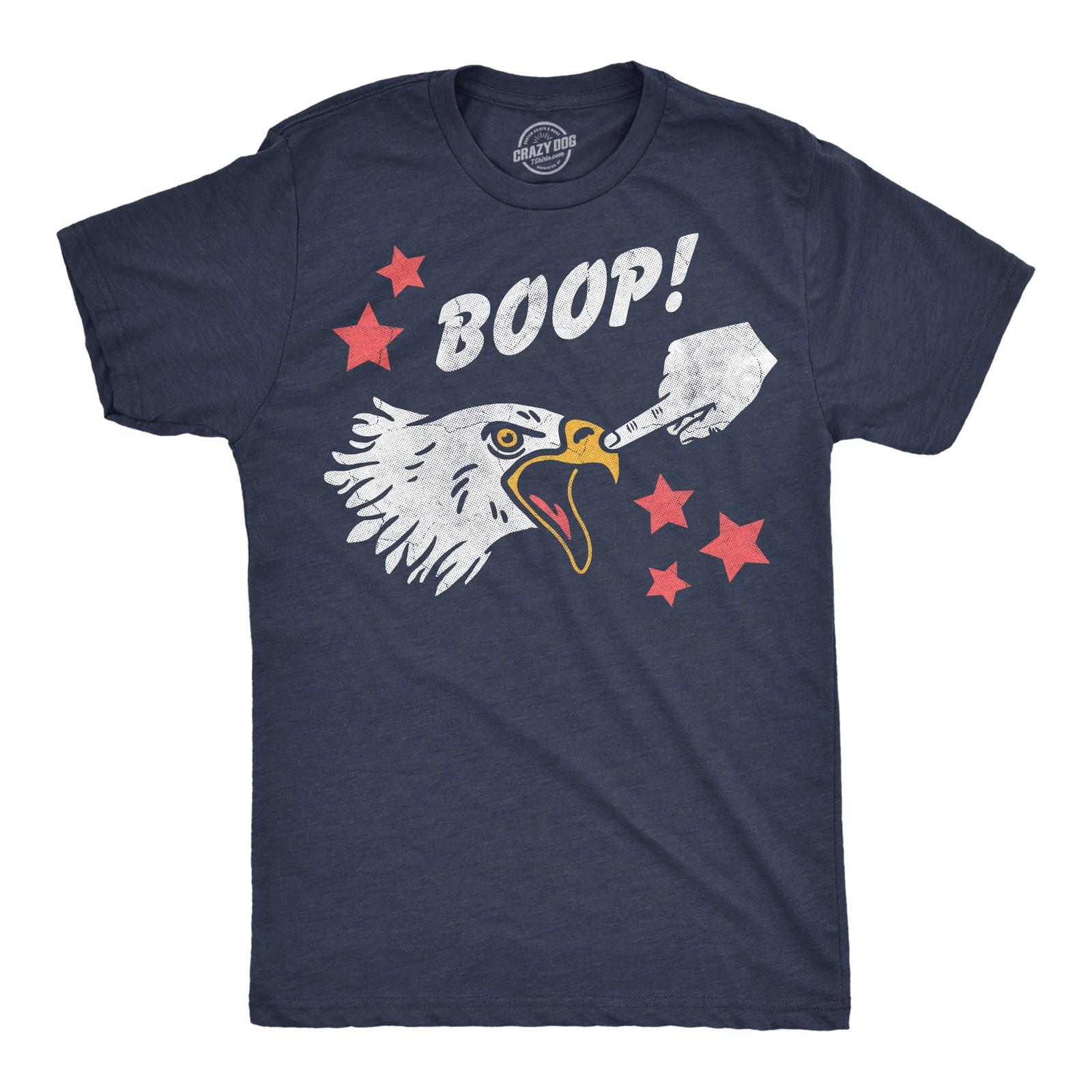 Mens Funny T Shirts Boop Bald Eagle Sarcastic Fourth Of July Tee For Men XXXL