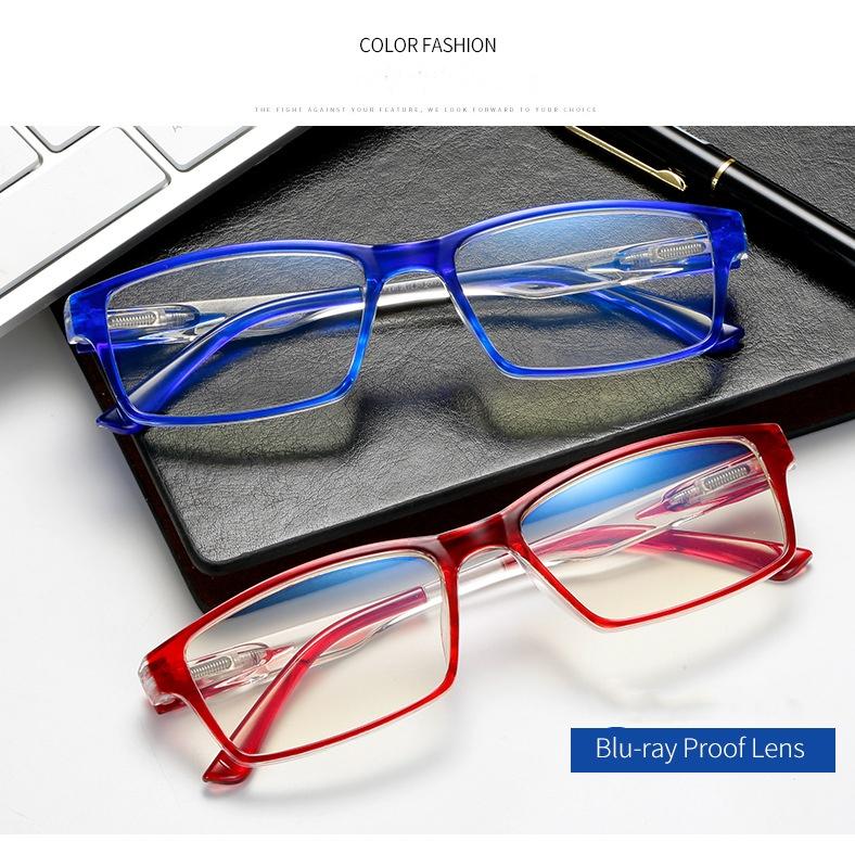 Lesebrille für Damen, klare schwarze Trend-Hyperopie-Brille, Anti-Blaulicht-Brille für ältere Menschen, für Männer + 1,0 + 1,5 + 2,0 + 2,5 + 3,0 + 3,5