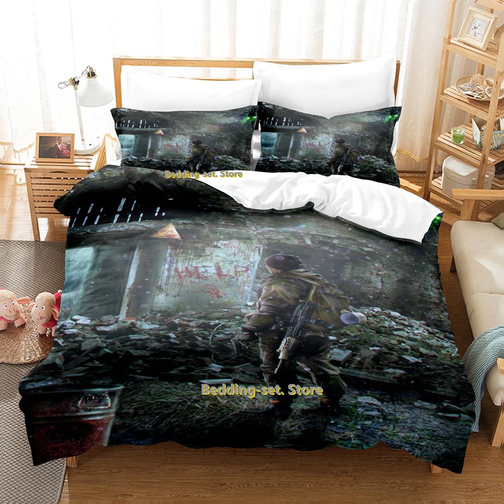 Nová hra S.T.A.L.K.E.R. 2 Srdce Černobylu Povlečení Kreslené Anime Třídílná Sada Ložnice pro Dospělé Děti Povlaky na Peřinu Literie