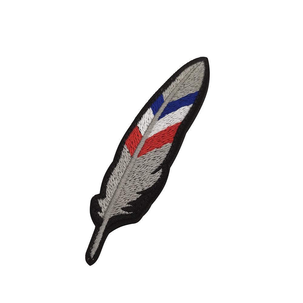 Haike International Flag Feather Embroidery Velcro Armband Patch: USA, France, Russia