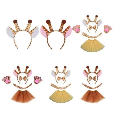 Cute Costume Accessories Party Supplies Fancy Dress Up Halloween Cosplay Animal Costumes Giraffe Cosplay Props Headband