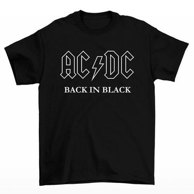 AC/DC Back in Black T-Shirt Herren Damen Oberteile T-Shirts ACDC Herrenhemd