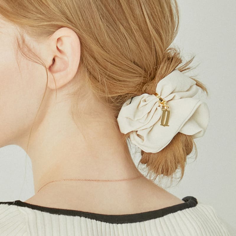 J.ESTINA LALA J Chiffon Hair Scrunchie - White (JALJHS3BS805FA000)