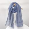Double Silk Wool Scarf Spring And Autumn Thin Solid Color Mulberry Silk Shawl Women'S Silk Scarf