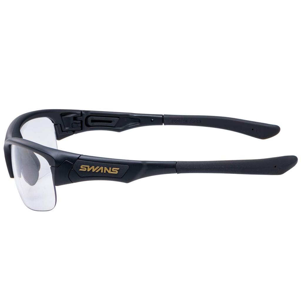 SWANS Made In Japan Sports Sunglasses Springbok Mirror Lens (For Golf, Outdoor, Cycling, Ball Sports) SPB-0066MBK 0066 MBK Matte BlackDimmable Clear