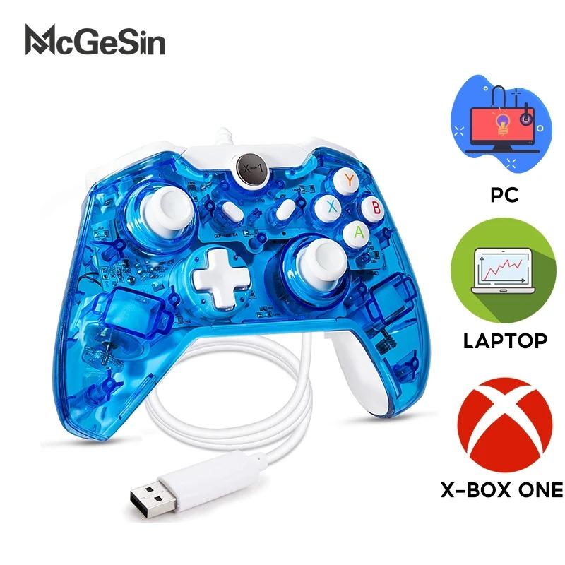 Mando de Juego USB con Cable Gamepad Joystick para Xbox One/One S PC Windows USB Plug and Play Gamepad con Doble Vibración