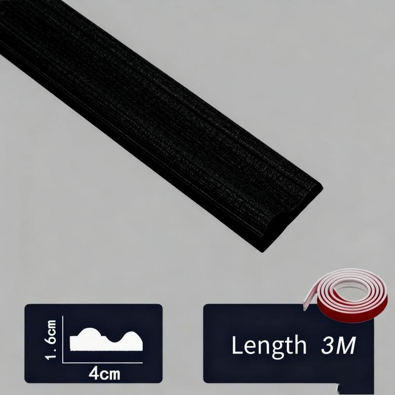 Elegant Self-Adhesive 1 Roll Decorative Strips Picture Frame Shape Flexible Peel and Stick Trim for Wall Floor Furniture Cabinet