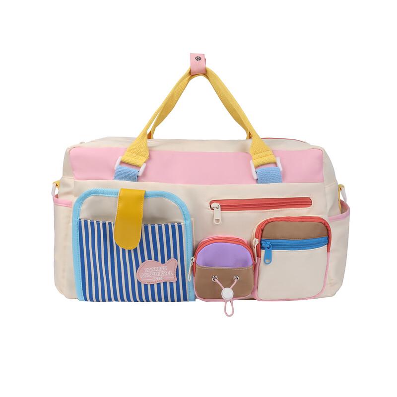 Stylish Color Block Large Capacity Travel & Gym Duffel Bag