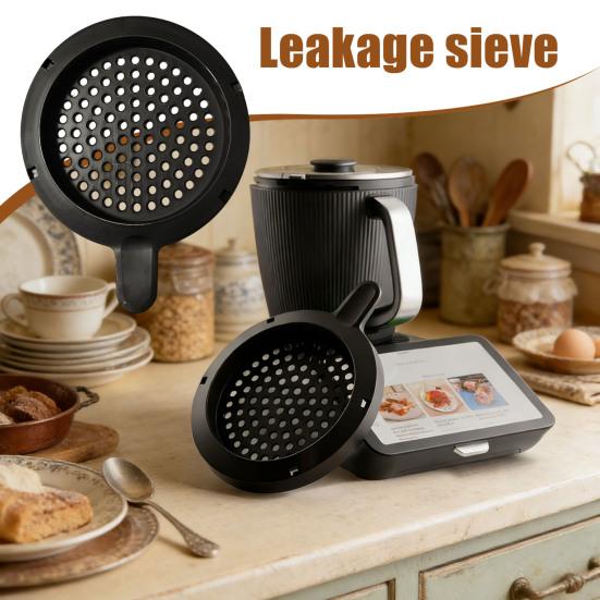 Dough Sieve for TM7 Mixer Reusable Dough Sifter Fine Mesh Strainer for Flour Powder Pasta Dishwasher Safe Efficient Family Baking nero