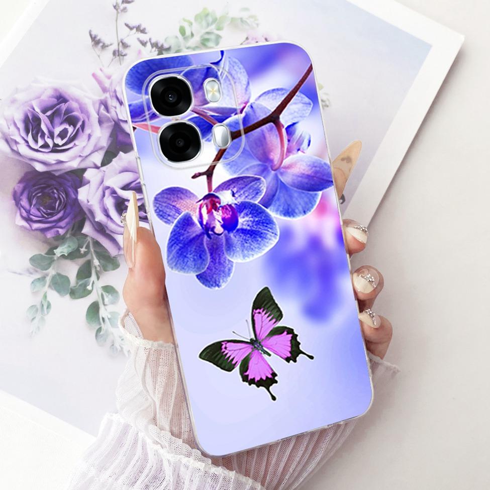 Klares Gehäuse für Oppo A6s 5G Hülle CPH2789 Luxuriös Süß Mode Schmetterling Cool Bemalte Abdeckung für Oppo A6s 4G CPH2815 Handyhülle