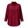 European & American Women's Spring/Summer Lapel Cardigan: Loose Long Sleeve Cotton & Linen Casual Shirt, Versatile for Any Occasion