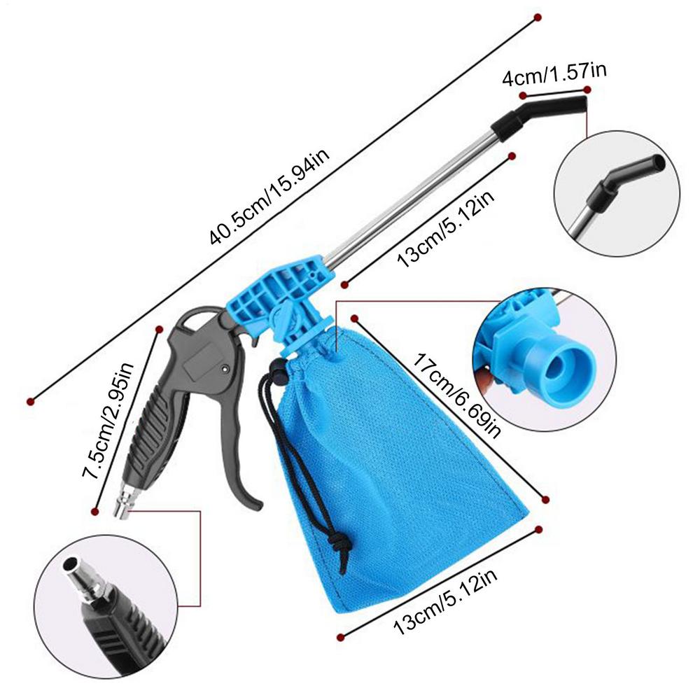 

Air Blower Duster Cordless Car Dryer Air Blower Large Caliber Powerful Handheld Cleaner For For Various Pumps синий