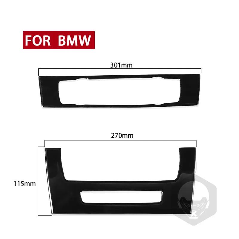 Pannello di Controllo CD Climatizzatore Auto per Bmw Serie 3 E90 E92 2005-2012 Veicolo Cornice Decorativa Nera Accessori Auto Adesivi