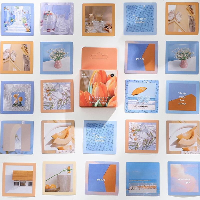Journamm 46pcs Cute Bear Kawaii Creative Mini Sticker Decoration Diy Ablum Diary Scrapbooking Label Sticker Stationery Supplies