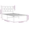 VidaXL Metal Bed Frame with White Headboard 107x203 Cm 355704