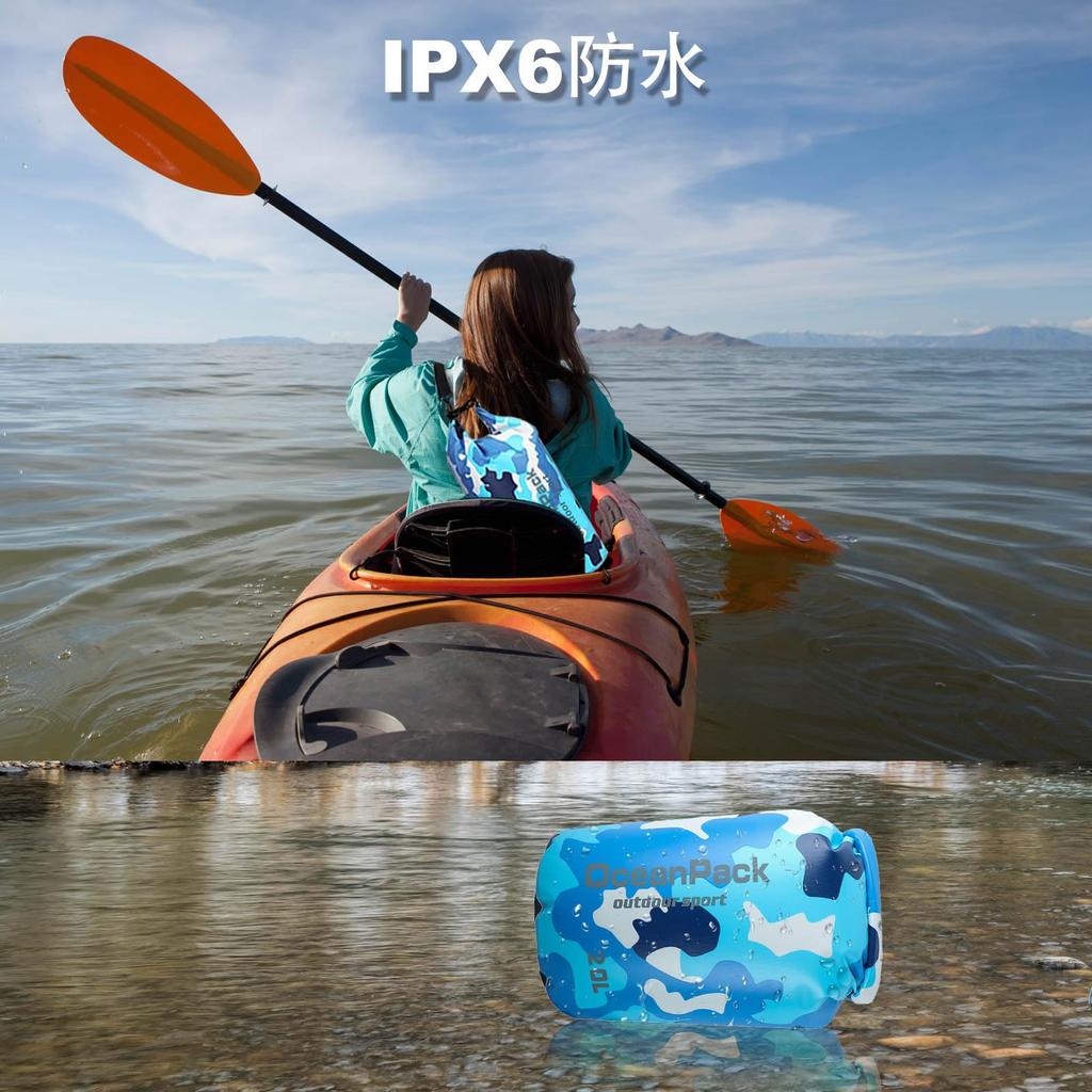 ANDCHI Waterproof Dry Waterproof Waterproof and 20L for Outdoor Activities such as and Camouflage Blue Bag, Pouch, Backpack, Foldable, Lightweight,