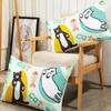 Cute Cartoon Kitten Pattern Bed Hat Three-Piece Digital Printing Bedding Set Adult Children