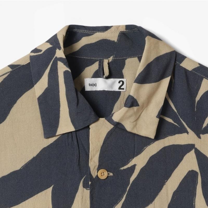 SF Market Open Collar Short Sleeve Shirt Navy tSf1m40001a72