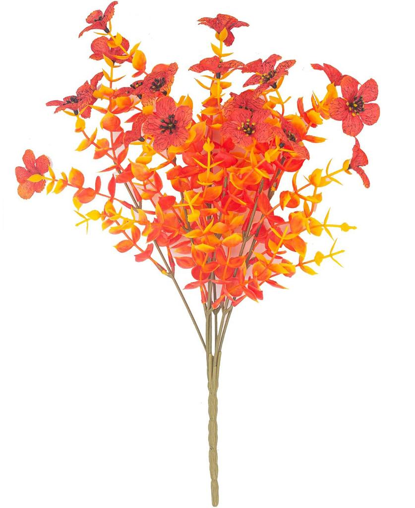 Customized Autumn Green Plants Autumn Eucalyptus Lavender Violet Fake Flower Bouquet Artificial Simulated Plant Flowers