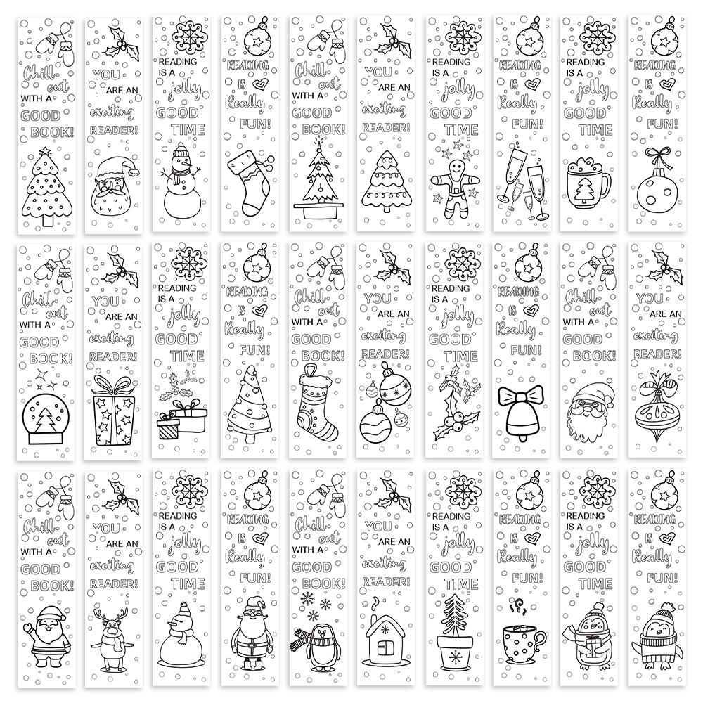 

32pcs, Coloring Bookmarks, Back to School Season, Christmas, Halloween, Teacher s Day, suitable for readers and birthday gifts.