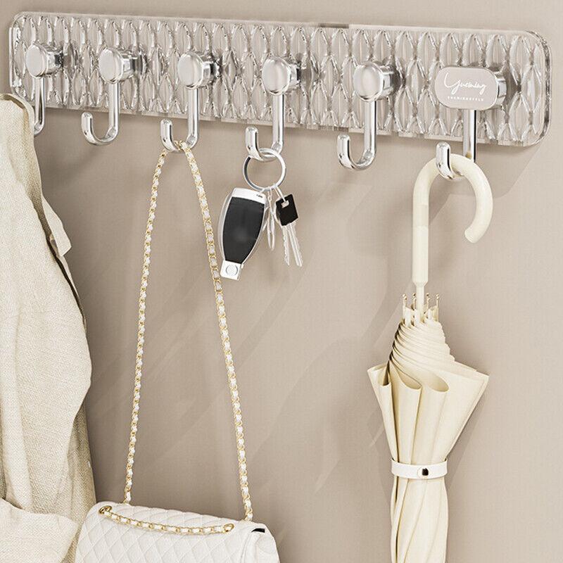 6 Hooks Coat Rack Wall Mounted Hook for Kitchen Bathroom Clothes Hanger