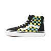 Sk8 Non-Slip Durable High-Top Skate Shoes Kids Sneakers Black Green Yellow VN0A4BUX30M